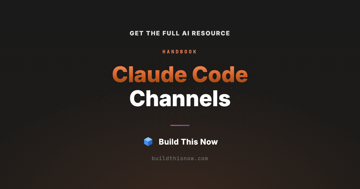 Claude Code Channels | Build This Now