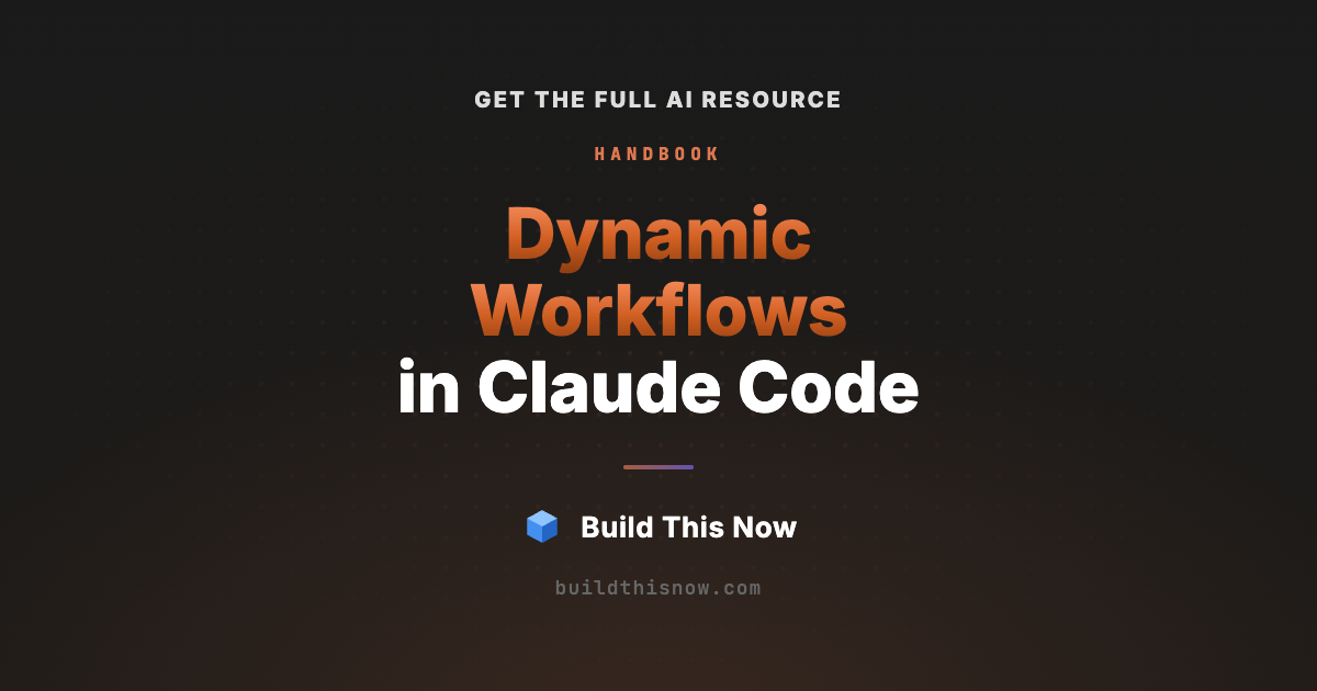 Claude Code Dynamic Workflows | Build This Now