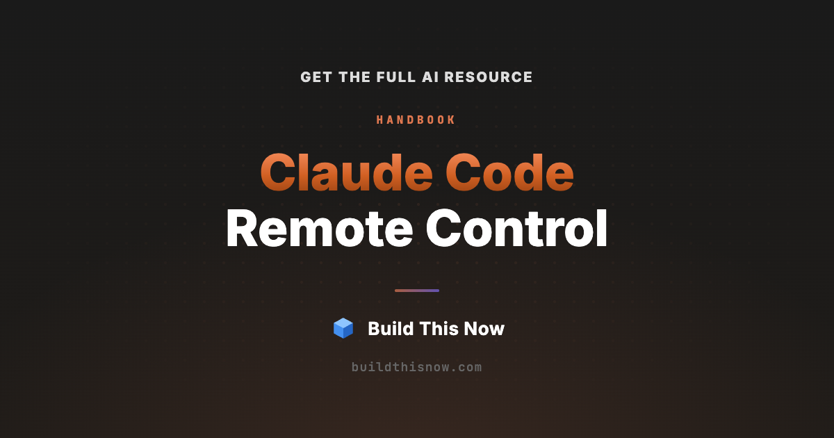 Claude Code Remote Control | Build This Now