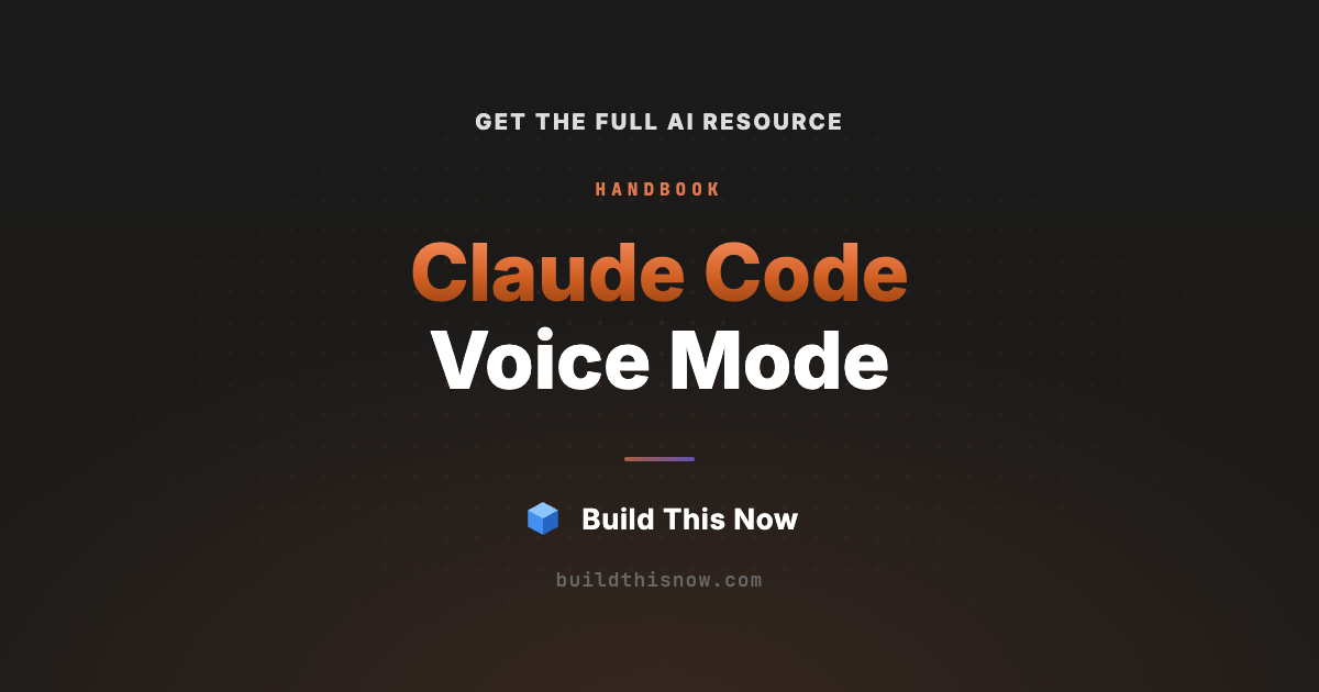 Claude Code App. Voice Wave Claude Code Voice Mode | Build This Now