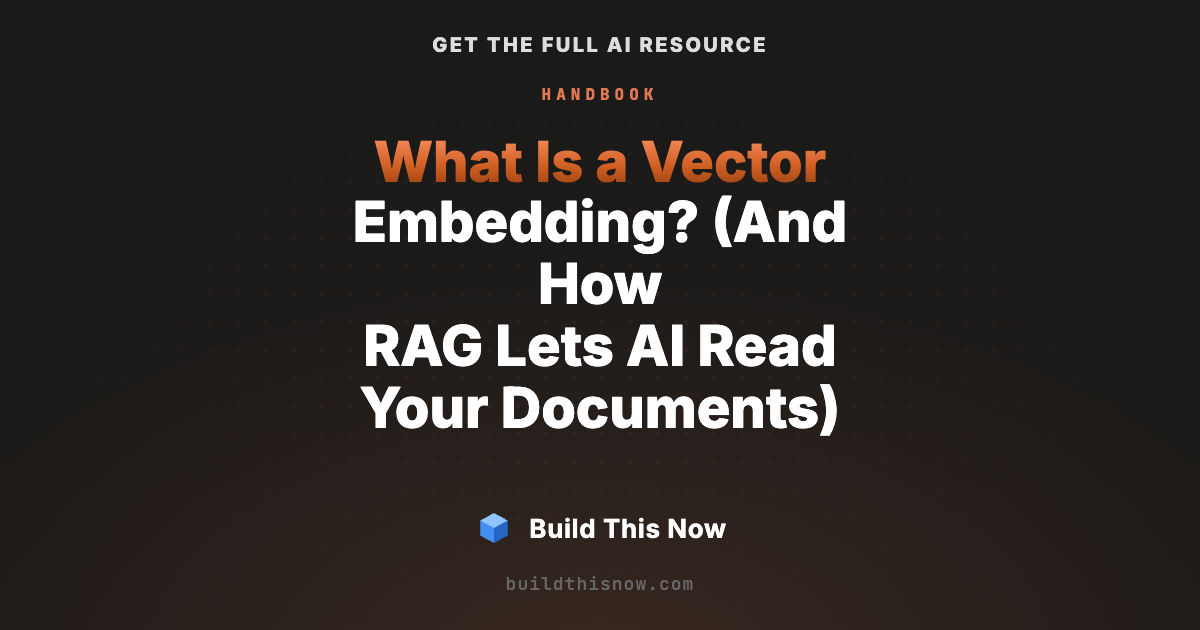 What Is a Vector Embedding? (And How RAG Lets AI Read Your Documents ...