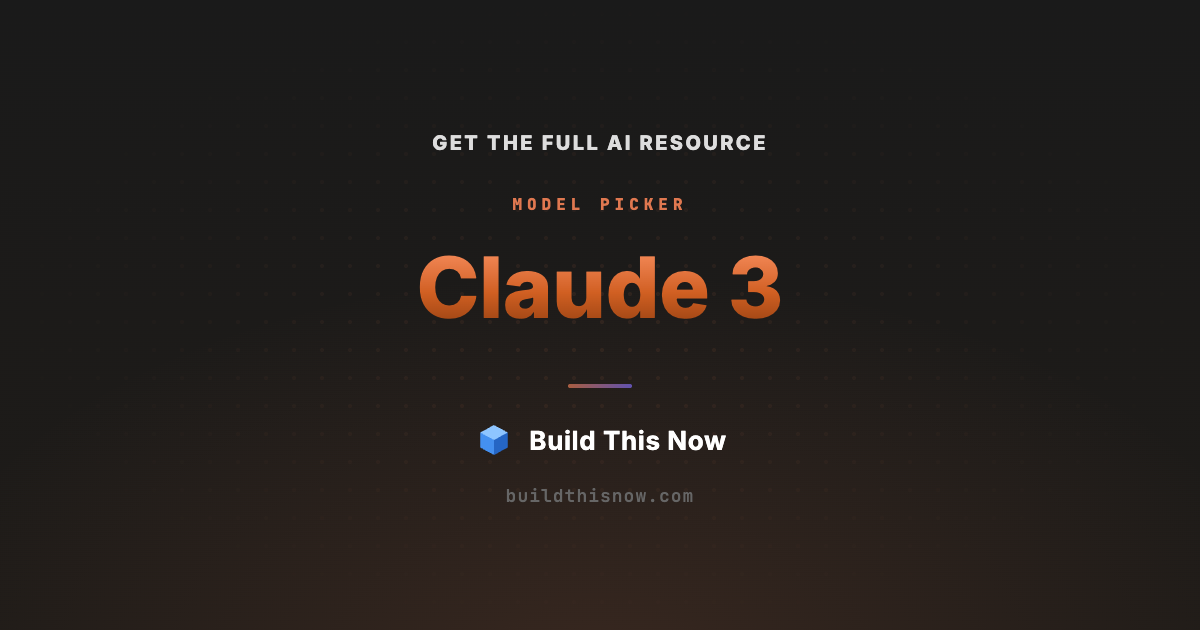 Claude 3 | Build This Now