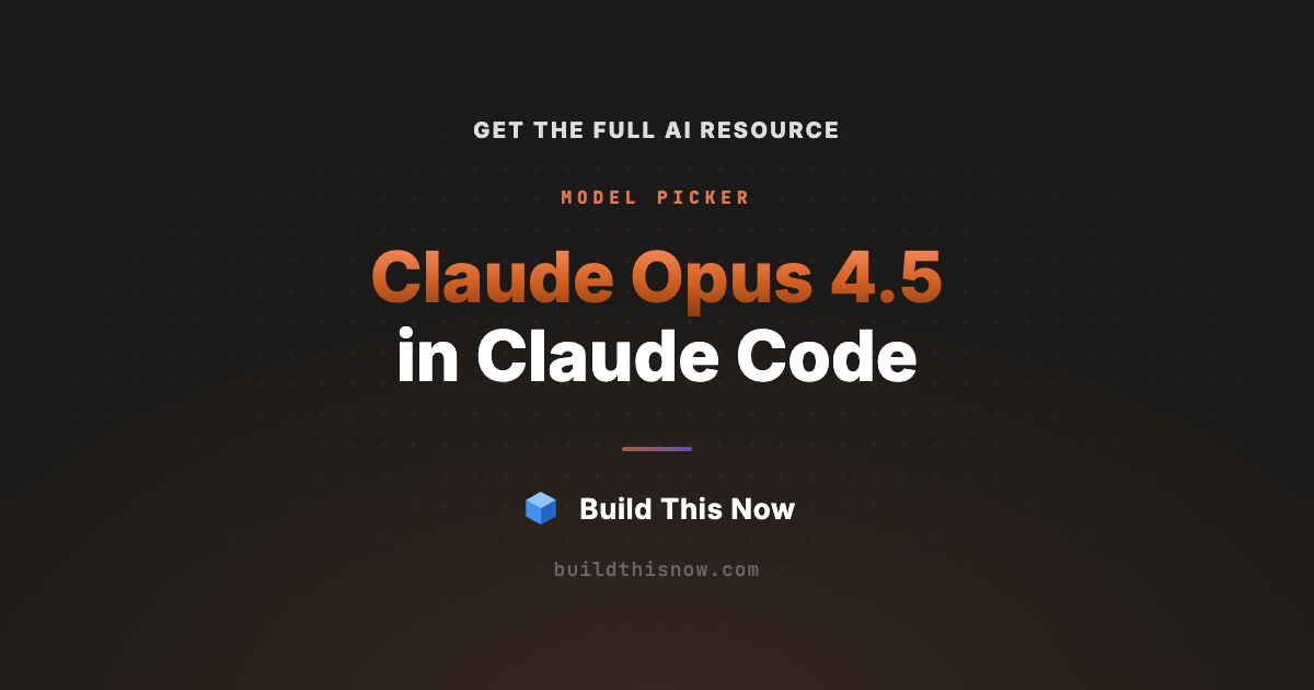 Claude Opus 4.5 in Claude Code | Build This Now