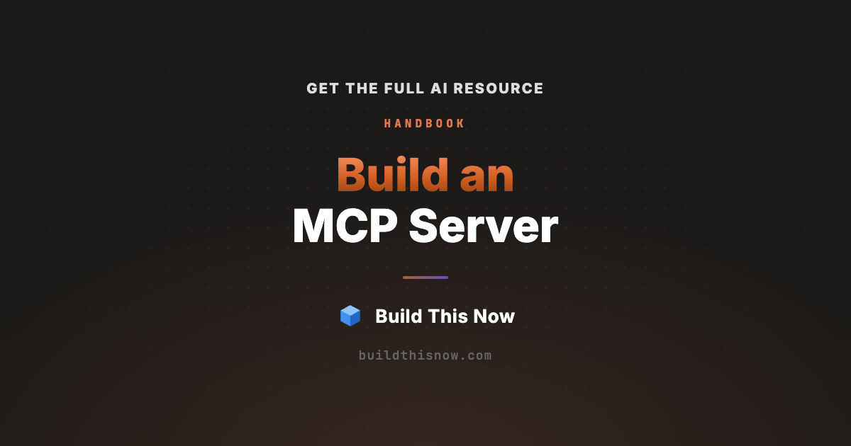 How to Build an MCP Server for Claude Code | Build This Now